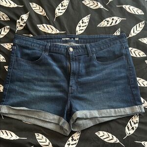 Old Navy Blue Jean Shorts with Cuffed Hem